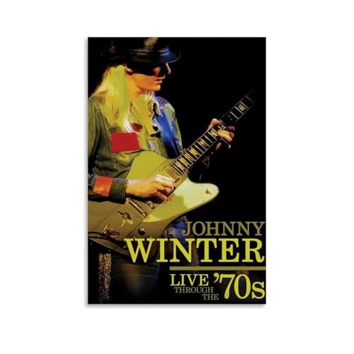 YAWRGJWRG Poster Johnny Winter 70er Jahre, dekoratives ästhetisches Leinwandposter, Wandkunst, Dekor, Wohnzimmer, modernes Familienschlafzimmer, Musik-Filmposter, 60 x 90 cm, ungerahmter Stil YAWRGJWRG Poster Johnny Winter 70er Jahre, dekoratives ästhetisches Leinwandposter, Wandkunst, Dekor, Wohnzimmer, modernes Familienschlafzimmer, Musik-Filmposter, 60 x 90 cm, ungerahmter Stil von YAWRGJWRG