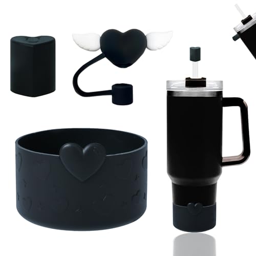 YAYAYOUNG Stanley Becher-Zubehör-Set aus Silikon, inkl. 1 x Liebesstiefel für StanleyCup 1,2 l und 850 ml Trinkbecher, 1 x Liebesflügel und 1 x magnetische Strohhalm-Abdeckung für 10 mm StanleyStraws YAYAYOUNG Stanley Becher-Zubehör-Set aus Silikon, inkl. 1 x Liebesstiefel für StanleyCup 1,2 l und 850 ml Trinkbecher, 1 x Liebesflügel und 1 x magnetische Strohhalm-Abdeckung für 10 mm StanleyStraws von YAYAYOUNG