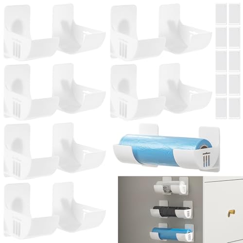 YAYODS 12 Stück Müllsackhalter Wand - 6 Paare Müllbeutelhalter Wandmontierter Küchen Organizer - Weiß Müllbeutel Halter - Selbstklebend Kitchen Organizer - Müllsack Spender für Küche Aufbewahrung YAYODS 12 Stück Müllsackhalter Wand - 6 Paare Müllbeutelhalter Wandmontierter Küchen Organizer - Weiß Müllbeutel Halter - Selbstklebend Kitchen Organizer - Müllsack Spender für Küche Aufbewahrung von YAYODS
