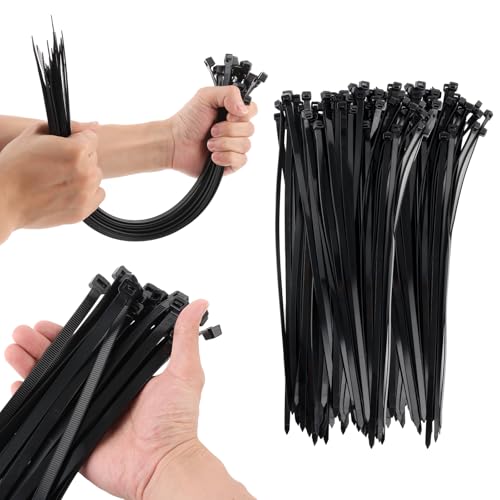 YAYODS 150 Stück Groß Kabelbinder Schwarz - 450 x 8,8MM Breit Kabelbinder Zugfestigkeit 80KG - Hitzebeständige Kabelbinder UV Beständig Kabelbinder Lang Set - Schwerlast Cable Ties für Kabelmanagement YAYODS 150 Stück Groß Kabelbinder Schwarz - 450 x 8,8MM Breit Kabelbinder Zugfestigkeit 80KG - Hitzebeständige Kabelbinder UV Beständig Kabelbinder Lang Set - Schwerlast Cable Ties für Kabelmanagement von YAYODS