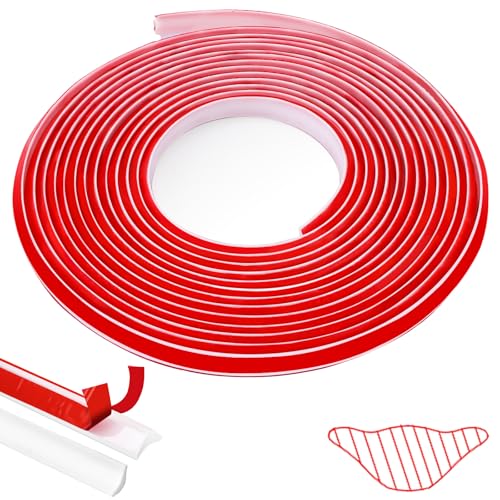 YAYODS 2 Rolle 6m Flexible Zierleisten Selbstklebend Deckenleisten - 12x9mm TPE Dreieck Winkelleiste Zierleisten Stuckleisten Decke - Weiß Abschlussleiste Küchenarbeitsplatte für Wandkanten von YAYODS