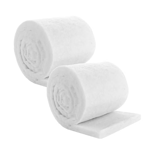 YAYODS 2 Stück Filterwatte Aquarium 200x20x3 cm - Eingedickt Filterschwamm Aquarium - Aquarium Filtermaterial Weiß - Filtervlies Aquarium - Aquarium Filterwatte für Aquarien, Fischteiche von YAYODS