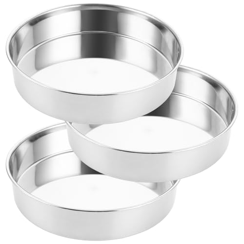 YAYODS 3 Stück Backform Rund - 24x5,5cm Edelstahl Kuchenform Kuchenbackform Gesund & Ungiftig - Edelstahl Kuchenform Leicht Zu Reinigen & Spülmaschinenfest - Backblech Rund Tortenform Rostfrei YAYODS 3 Stück Backform Rund - 24x5,5cm Edelstahl Kuchenform Kuchenbackform Gesund & Ungiftig - Edelstahl Kuchenform Leicht Zu Reinigen & Spülmaschinenfest - Backblech Rund Tortenform Rostfrei von YAYODS