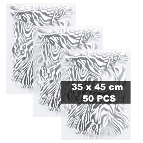 YAYODS 50 Stück Zip Beutel Groß - 35x45 CM Gefrierbeutel Zipper Beutel Plastiktüten mit Entlüftungslöchern - Wiederverschließbare Beutel Kleiderbeutel Schuhbeutel - Transparent Wasserdicht Reisetasche von YAYODS