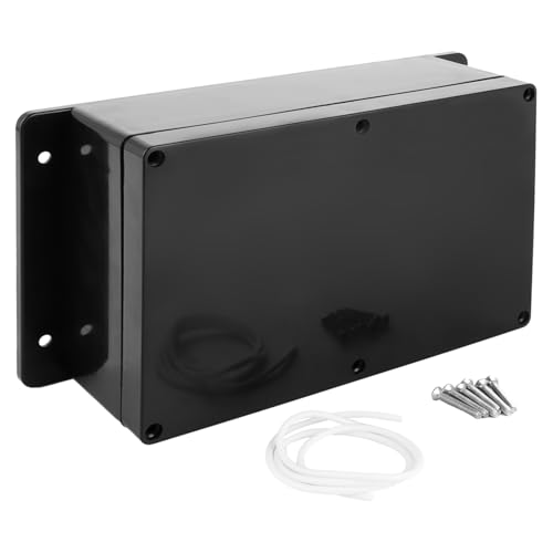 YAYODS Abzweigdose Schwarz - 23x15x8,5 cm Gehäuse Elektronik - Abzweigkasten Aufputz mit festem Ohr - Anschlussdose Wasserdicht IP67 - ABS Kunststoff Verteilerdose Aufputz - Verteilerdose Schwarz von YAYODS