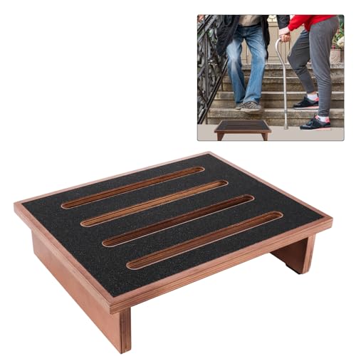 YAYODS Tritthocker Tritt Holz - Wohnwagen Trittstufe Wohnmobil bis 200 kg Belastbar - 40x32x10.5cm Fußbank Erwachsene - Step Stool mit Rutschfester Gummiauflage - Holztritt Natürlich Nussbaumholz YAYODS Tritthocker Tritt Holz - Wohnwagen Trittstufe Wohnmobil bis 200 kg Belastbar - 40x32x10.5cm Fußbank Erwachsene - Step Stool mit Rutschfester Gummiauflage - Holztritt Natürlich Nussbaumholz von YAYODS