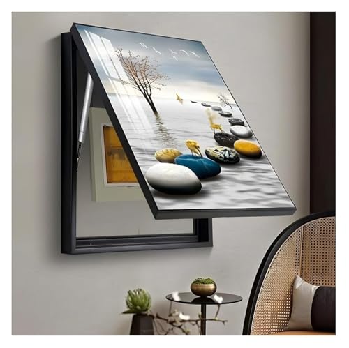 Elektrische Panel-Abdeckung，Elektrische Zählerbox， Abdeckung for Stromzählerkästen, Wandbehang, Gemälde, Schaltkasten, moderne for Stromzähler for das Wohnzimmer zu Hause(Blue,50x60 cm(20x24 in)) von YAYREC
