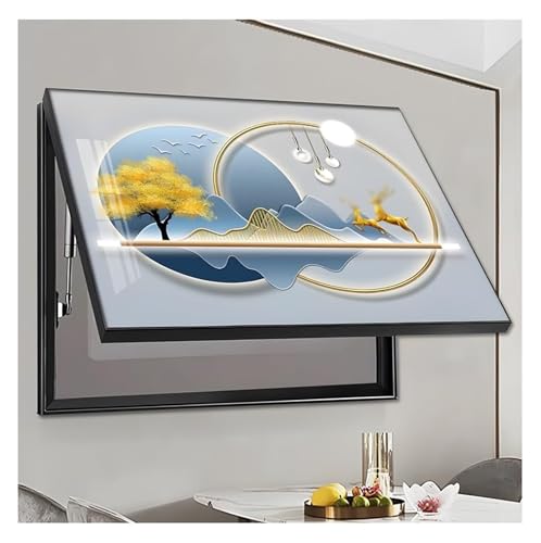 Elektrische Panel-Abdeckung，Elektrische Zählerbox， Breaker Box Dekorative Abdeckung Verteilung Malerei Elektrische Meter Dekoration(F,120x60 cm(47x24 in)) von YAYREC