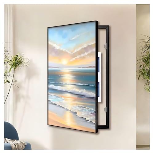 Elektrische Panel-Abdeckung，Elektrische Zählerbox， Dekorative Abdeckung for den Sicherungskasten, Dekoration for die der Schalttafel – Wandmontage, Gemälde verstecken(Gold,60x120 cm(23.6x47.2 in)) von YAYREC