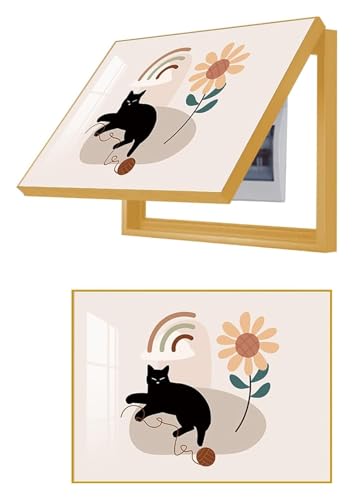 Elektrische Panel-Abdeckung，Elektrische Zählerbox， Elektrische Meter Abdeckung Verteilerkasten Hängende Malerei for Wohnzimmer Büro Restaurant Home Dekoration(A - Gold Frame,40x30cm(15.7x11.8inch)) von YAYREC