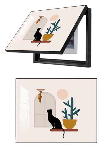 Elektrische Panel-Abdeckung，Elektrische Zählerbox， Elektrische Meter Abdeckung Verteilerkasten Hängende Malerei for Wohnzimmer Büro Restaurant Home Dekoration(B - Black Frame,40x30cm(15.7x11.8inch)) von YAYREC