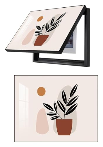 Elektrische Panel-Abdeckung，Elektrische Zählerbox， Elektrische Meter Abdeckung Verteilerkasten Hängende Malerei for Wohnzimmer Büro Restaurant Home Dekoration(C - Black Frame,45x35cm(17.7x13.8inch)) von YAYREC