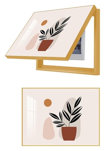 Elektrische Panel-Abdeckung，Elektrische Zählerbox， Elektrische Meter Abdeckung Verteilerkasten Hängende Malerei for Wohnzimmer Büro Restaurant Home Dekoration(C - Gold Frame,55x45cm(21.7x17.7inch)) von YAYREC