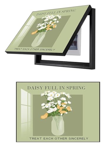Elektrische Panel-Abdeckung，Elektrische Zählerbox， Elektrische Meter Abdeckung Verteilerkasten Hängende Malerei for Wohnzimmer Büro Restaurant Home Dekoration(D - Black Frame,45x35cm(17.7x13.8inch)) von YAYREC