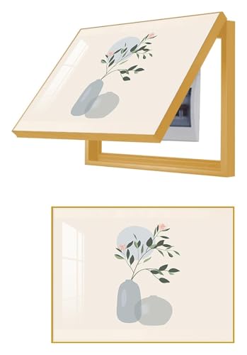 Elektrische Panel-Abdeckung，Elektrische Zählerbox， Elektrische Meter Abdeckung Verteilerkasten Hängende Malerei for Wohnzimmer Büro Restaurant Home Dekoration(E - Gold Frame,55x45cm(21.7x17.7inch)) von YAYREC