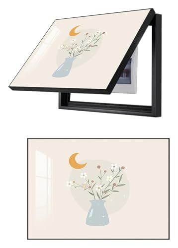 Elektrische Panel-Abdeckung，Elektrische Zählerbox， Elektrische Meter Abdeckung Verteilerkasten Hängende Malerei for Wohnzimmer Büro Restaurant Home Dekoration(F - Black Frame,70x50cm(27.6*19.7inch)) von YAYREC