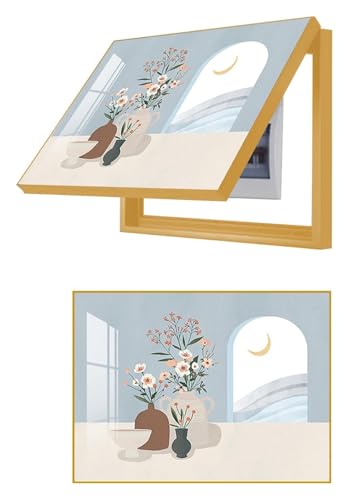 Elektrische Panel-Abdeckung，Elektrische Zählerbox， Elektrische Meter Abdeckung Verteilerkasten Hängende Malerei for Wohnzimmer Büro Restaurant Home Dekoration(G - Gold Frame,70x50cm(27.6 * 19.7inch)) von YAYREC