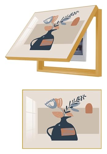 Elektrische Panel-Abdeckung，Elektrische Zählerbox， Elektrische Meter Abdeckung Verteilerkasten Hängende Malerei for Wohnzimmer Büro Restaurant Home Dekoration(H - Gold Frame,60x50cm(23.6x19.7inch)) von YAYREC