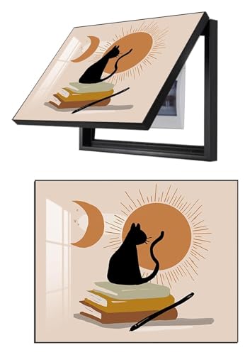 Elektrische Panel-Abdeckung，Elektrische Zählerbox， Elektrische Meter Abdeckung Verteilerkasten Hängende Malerei for Wohnzimmer Büro Restaurant Home Dekoration(I - Black Frame,60x50cm(23.6x19.7inch)) von YAYREC