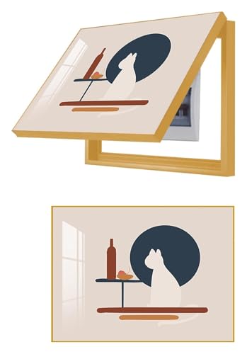 Elektrische Panel-Abdeckung，Elektrische Zählerbox， Elektrische Meter Abdeckung Verteilerkasten Hängende Malerei for Wohnzimmer Büro Restaurant Home Dekoration(J - Gold Frame,40x30cm(15.7x11.8inch)) von YAYREC