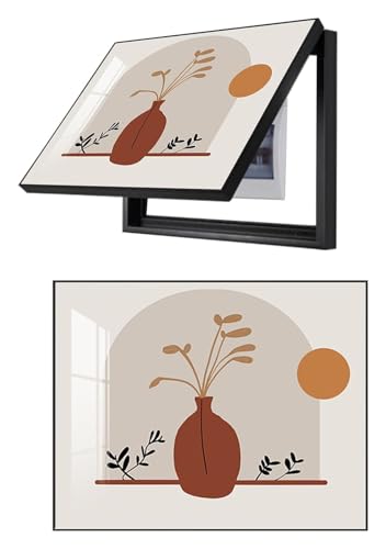 Elektrische Panel-Abdeckung，Elektrische Zählerbox， Elektrische Meter Abdeckung Verteilerkasten Hängende Malerei for Wohnzimmer Büro Restaurant Home Dekoration(K - Black Frame,70x50cm(27.6*19.7inch)) von YAYREC