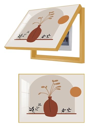 Elektrische Panel-Abdeckung，Elektrische Zählerbox， Elektrische Meter Abdeckung Verteilerkasten Hängende Malerei for Wohnzimmer Büro Restaurant Home Dekoration(K - Gold Frame,60x50cm(23.6x19.7inch)) von YAYREC