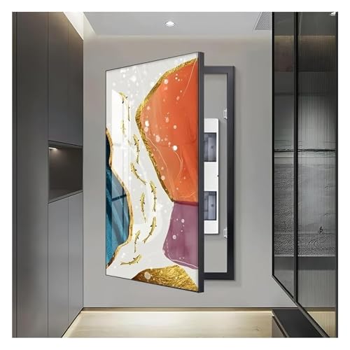 Elektrische Panel-Abdeckung，Elektrische Zählerbox， Flip Meter Elektrische Panel Verstecken Gemälde Dekoration Moderne Kreativität Verteilung Box(Blue,60x120 cm(23.6x47.2 in)) von YAYREC