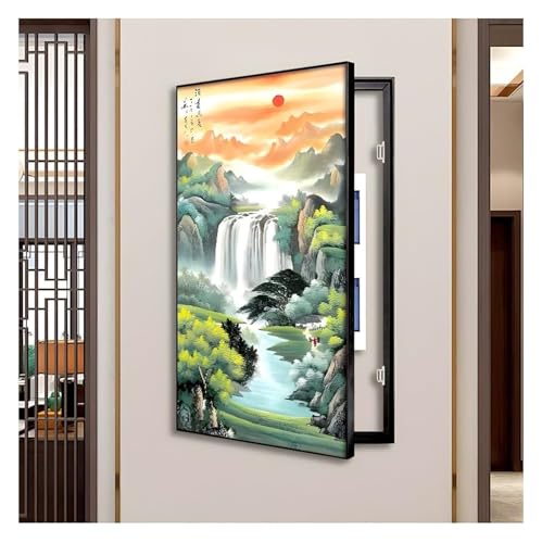 Elektrische Panel-Abdeckung，Elektrische Zählerbox， Power Box Cover Kreative Switch Moderne Stromzähler Abdeckung verstecken Gemälde Wanddekoration(D,70x90 cm(27.6x35.4 in)) von YAYREC