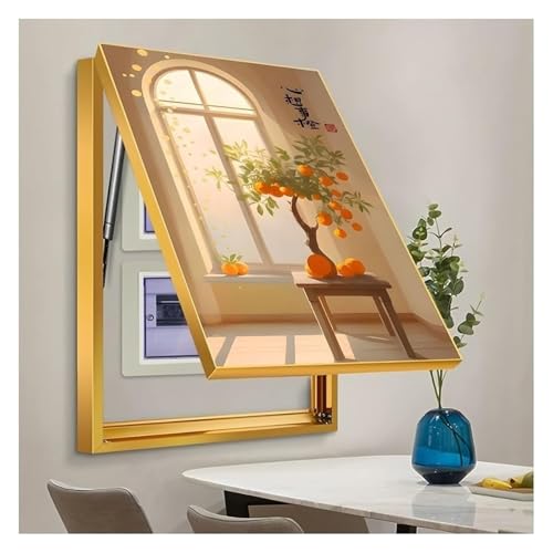 Elektrische Panel-Abdeckung，Elektrische Zählerbox， Wandbehang Malerei Kreative Schalterkasten Elektrische Panel Abdeckung for Büro Restaurant Home Dekoration(Blue,40x50 cm(15.7x19.7 in)) von YAYREC