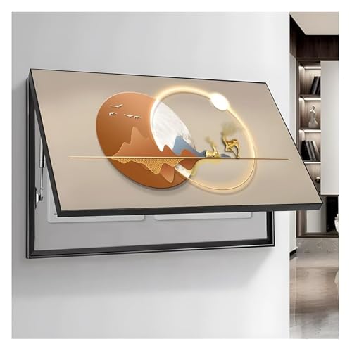 Elektrische Panel-Abdeckung，Elektrische Zählerbox， Wandkunst Circuit Breaker Panels Abdeckung Wand montiert Sicherungskasten Schrank verstecken Meter Box dekorativ(A,70x35 cm/27.6x13.8 in) von YAYREC