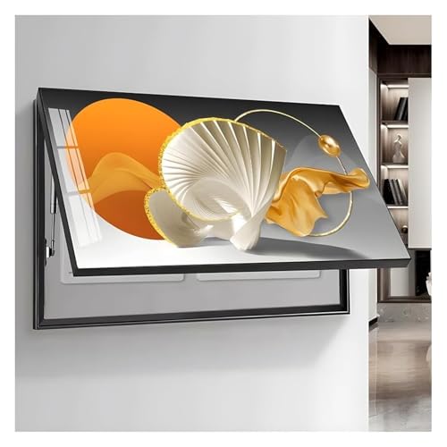 Elektrische Panel-Abdeckung，Elektrische Zählerbox， Wandkunst Circuit Breaker Panels Abdeckung Wand montiert Sicherungskasten Schrank verstecken Meter Box dekorativ(B,90x45 cm/35.4x17.7 in) von YAYREC