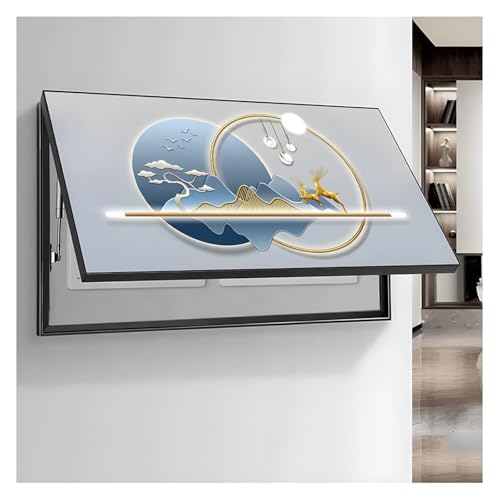 Elektrische Panel-Abdeckung，Elektrische Zählerbox， Wandkunst Circuit Breaker Panels Abdeckung Wand montiert Sicherungskasten Schrank verstecken Meter Box dekorativ(C,100x50 cm/39.4x19.7 in) von YAYREC