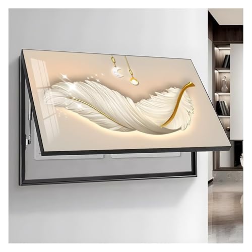 Elektrische Panel-Abdeckung，Elektrische Zählerbox， Wandkunst Circuit Breaker Panels Abdeckung Wand montiert Sicherungskasten Schrank verstecken Meter Box dekorativ(D,80x40 cm/31.5x15.7 in) von YAYREC