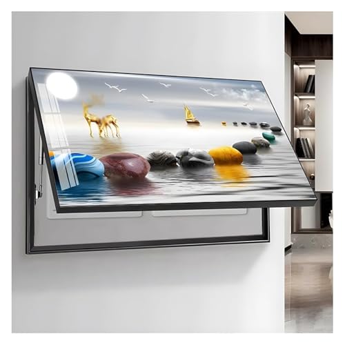 Elektrische Panel-Abdeckung，Elektrische Zählerbox， Wandkunst Circuit Breaker Panels Abdeckung Wand montiert Sicherungskasten Schrank verstecken Meter Box dekorativ(G,110x55 cm/43.3x21.7 in) von YAYREC