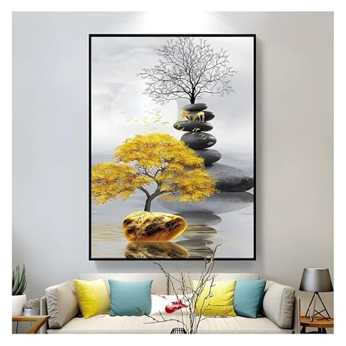 Elektrische Panel-Abdeckung，Elektrische Zählerbox， Wandmontierte elektrische Panelabdeckung, Stromzählerkasten, Dekoration, Gemäldeabdeckung verstecken(Gold,80x60 cm(31.5x23.6 in)) von YAYREC