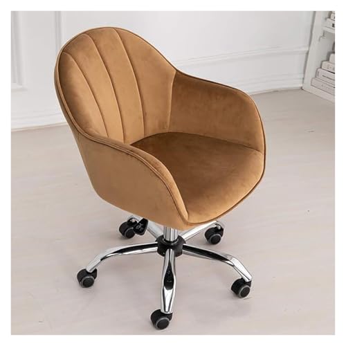 YAYREC Bürostuhl，Gaming-Stuhl， Bürostuhl Gaming-Stuhl Computerstuhl Drehbarer Akzentstuhl Verstellbarer Computerstuhl mit mittlerer Rückenlehne(Brown) von YAYREC
