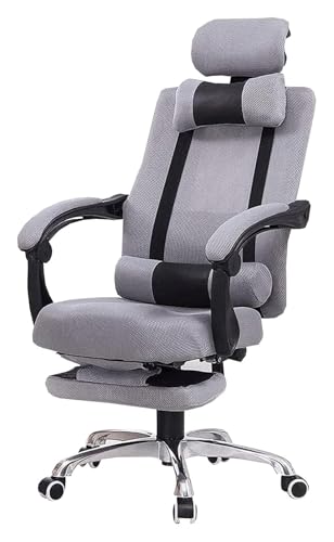 YAYREC Bürostuhl，Gaming-Stuhl， Bürostuhl Gaming-Stuhl Hohe Rückenlehne Computerstuhl Ergonomischer Drehstuhl PC-Bürostuhl Schreibtischstuhl(Grey) von YAYREC