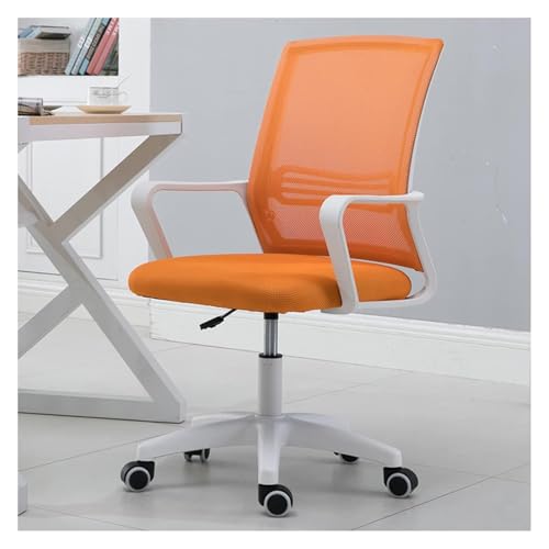 YAYREC Bürostuhl，Gaming-Stuhl， Ergonomischer Mesh-Computer-Gaming-Stuhl mit Lordosenstütze, moderner Executive-Drehstuhl mit mittlerer Rückenlehne(Orange) von YAYREC