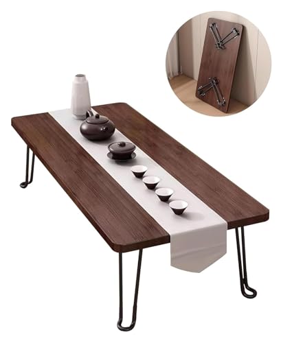 YAYREC Couchtisch，Teetisch，Tisch in der Mitte， Tragbarer japanischer Tisch, klappbarer Couchtisch, niedriger Bodentisch, Esstisch for Wohnzimmer und Esszimmer(35.4x17.7x11.02in) von YAYREC
