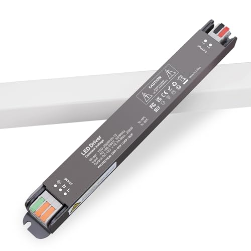 YAYZA! LED Trafo 12V 200W, Schlank Transformator AC 230V auf DC 12V 16.6A, Gleichstrom Niedervolt Netzteil Treiber Konstantspannung LED Driver für Streifenlichter, CCTV, MR16 YAYZA! LED Trafo 12V 200W, Schlank Transformator AC 230V auf DC 12V 16.6A, Gleichstrom Niedervolt Netzteil Treiber Konstantspannung LED Driver für Streifenlichter, CCTV, MR16 von YAYZA!