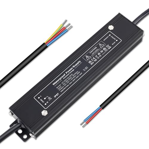 YAYZA! LED Trafo 12V 60W, IP67 LED Netzteil 230V auf 12V 5A LED Treiber Gleichstrom Niedervolt Transformator Konstantspannung Driver für G4 MR16 MR11 Streifen YAYZA! LED Trafo 12V 60W, IP67 LED Netzteil 230V auf 12V 5A LED Treiber Gleichstrom Niedervolt Transformator Konstantspannung Driver für G4 MR16 MR11 Streifen von YAYZA!