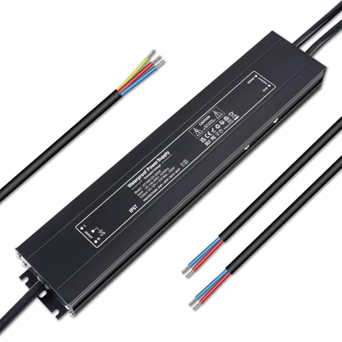 YAYZA! Wasserdicht LED Trafo 12V DC 300W, IP67 LED Netzteil 230V 12V 25A Ultra Dünn LED Treiber Gleichstrom Niedervolt Transformator Konstantspannung Driver für Lampen Strip Lights von YAYZA!