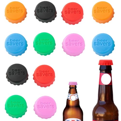YAZHED 12 Stück Silikon Kronkorken - Wiederverwendbare Flaschenverschluss Bunt 6 Farben Gummi Flaschendeckel Flaschenstopper für Bierflaschen Saftflaschen YAZHED 12 Stück Silikon Kronkorken - Wiederverwendbare Flaschenverschluss Bunt 6 Farben Gummi Flaschendeckel Flaschenstopper für Bierflaschen Saftflaschen von YAZHED