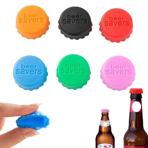 YAZHED 6 Stück Silikon Kronkorken - Wiederverwendbare Flaschenverschluss Bunt 6 Farben Gummi Flaschendeckel Flaschenstopper für Bierflaschen Saftflaschen YAZHED 6 Stück Silikon Kronkorken - Wiederverwendbare Flaschenverschluss Bunt 6 Farben Gummi Flaschendeckel Flaschenstopper für Bierflaschen Saftflaschen von YAZHED