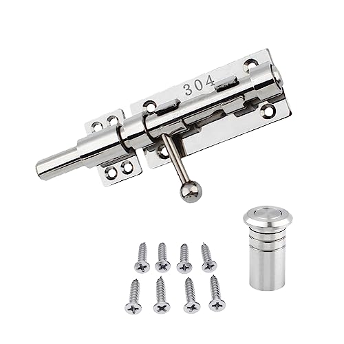 Robuster Schieberiegel, Torriegel, 304 Edelstahl, Scheunentürschloss, Outdoor-Sicherheitsriegel, Riegel für Holztore, Zäune, Schuppen und Garagen Robuster Schieberiegel, Torriegel, 304 Edelstahl, Scheunentürschloss, Outdoor-Sicherheitsriegel, Riegel für Holztore, Zäune, Schuppen und Garagen von YAZREM
