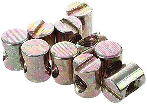 YAZUDU 10 stücke M6 Barrel Bolzen Kreuzdübel Schlitz Möbelmutter Für Betten Krippenstühle YAZUDU 10 stücke M6 Barrel Bolzen Kreuzdübel Schlitz Möbelmutter Für Betten Krippenstühle von YAZUDU
