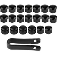Eosnow 20 Stück 17 mm Mutter Auto Rad Auto Nabenschraube Schutz Anti-Diebstahl-Abdeckkappe Schwarz von YB
