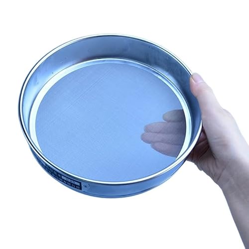 Edelstahl Laborsiebe， 1pc Test Sieb Standard Labor Sieb 304 SUS Filter Mesh Chrom Rahmen Probenahme Inspektion Pharmacopeia Sieb Durchmesser 20cm 80-500 Mesh(200 mesh(0.075mm)) von YBAAKZIIR