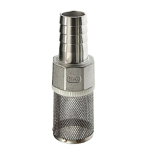 Filter Wasserpumpe Ansaugfilter, 1 stück Edelstahl, Garten Bewässerung Rohr Auto Waschen Pumpe Edelstahl Filter Net Mesh Wasserfilter(1 1/4" 33mm) von YBAAKZIIR