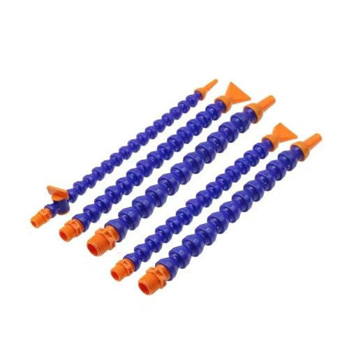 Flexible Kühlmittelschläuche, Kühlmittelschlauch aus Kunststoff, 5er-Pack, mehrere Konfigurationen, mehrere Größen, runde, flache Düse for die Kühlung von CNC-Drehmaschinen(800mm Round,3 8 No Switch) von YBAAKZIIR